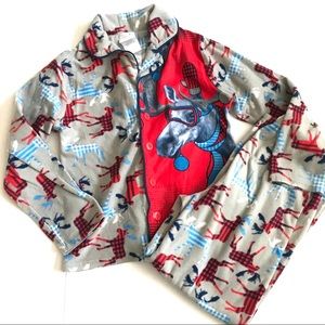 Moose Reindeer Boys 8 PJs Komar Kids